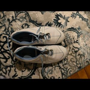 Footjoy Women's Golf Shoes Size 9M Cleats White Blue Lace Up 95656